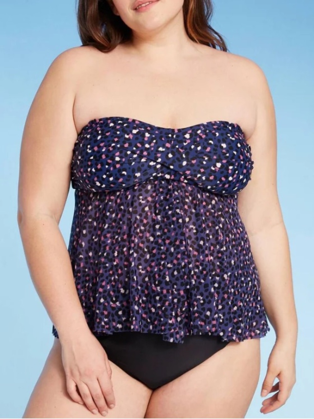 NWT Kona Sol Mesh flyaway Tankini Top size 24W